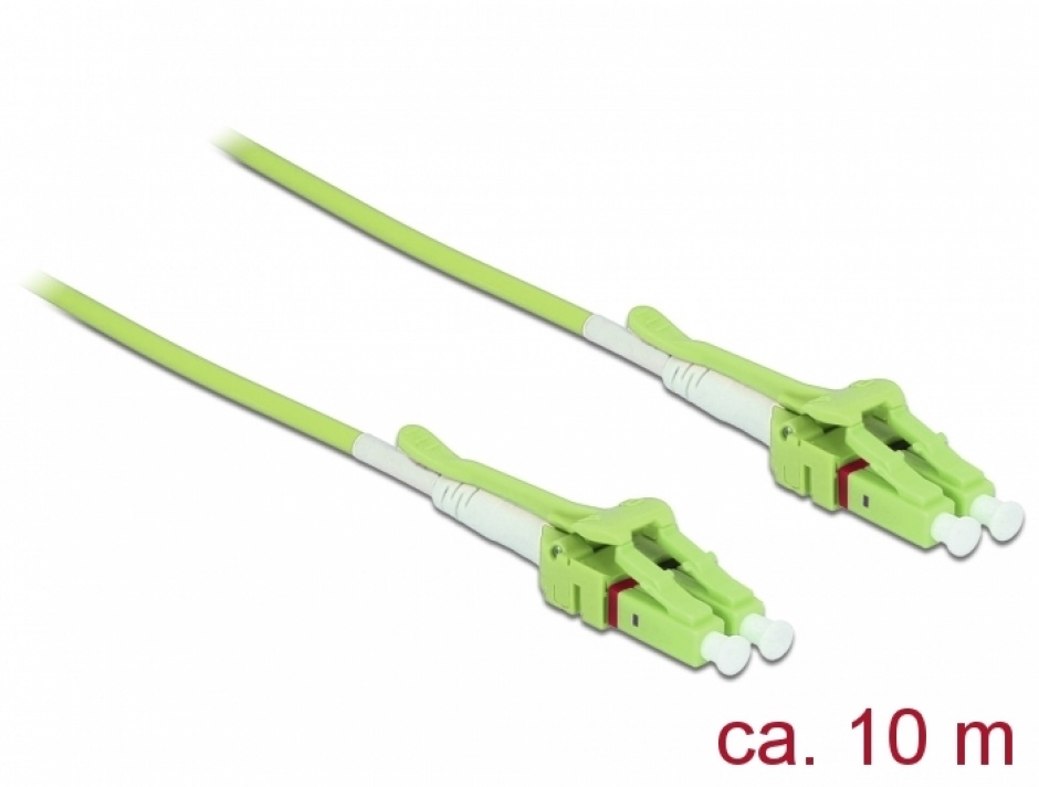 Imagine Cablu fibra optica LC la LC Multi-mode OM5 Uniboot 10m, Delock 85692